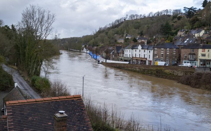 A river in flood