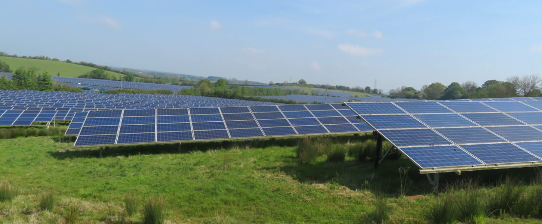 Photograph of a solar farm in Wiltshire
