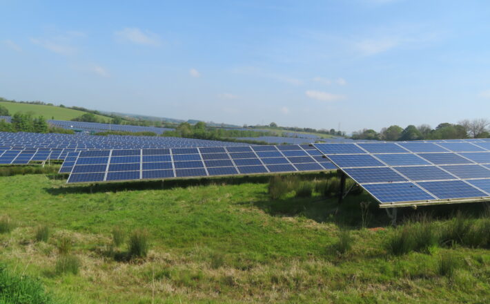 Photograph of a solar farm in Wiltshire