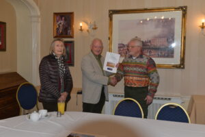 Graham Head from Headlights presenting Stephen Bessent with the 2nd prize