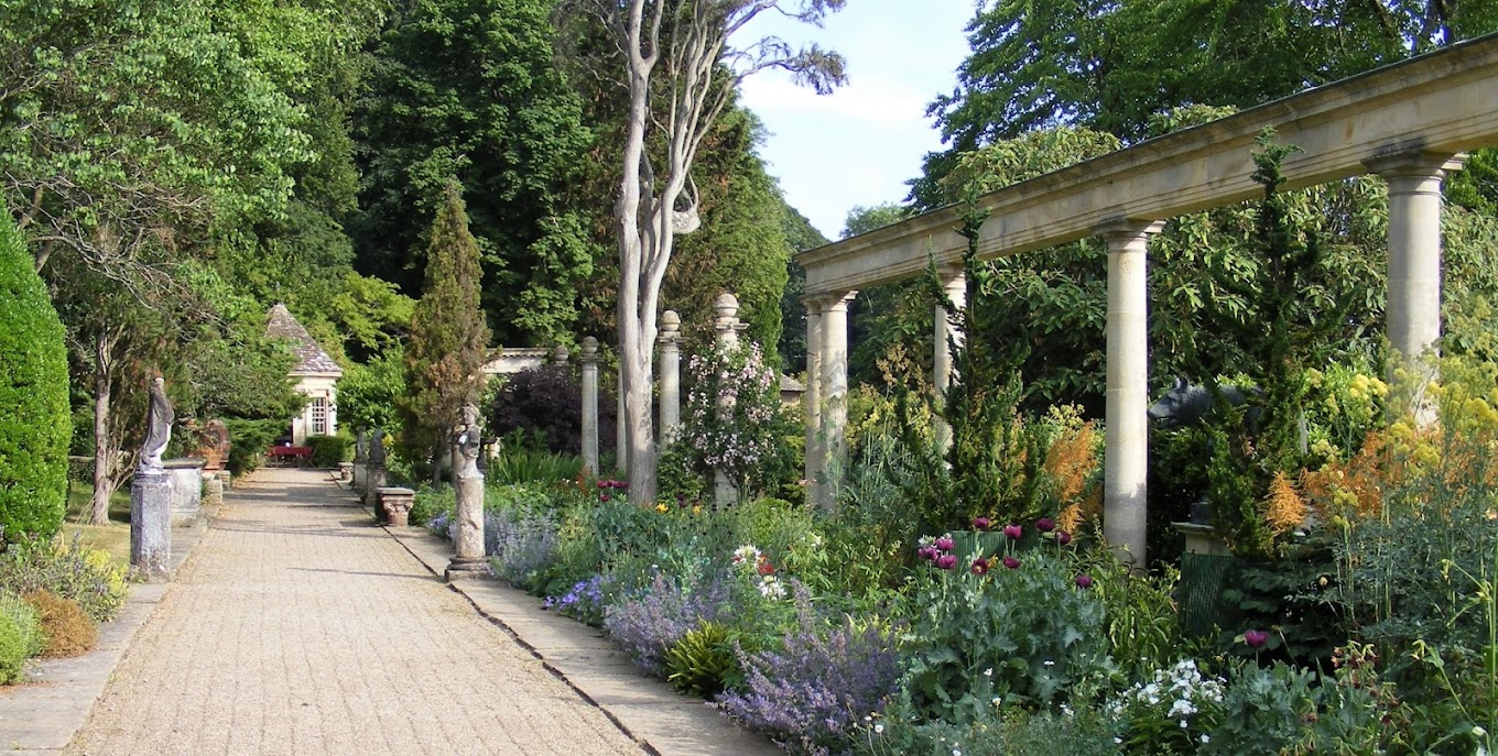 Iford Manor gardens colonade